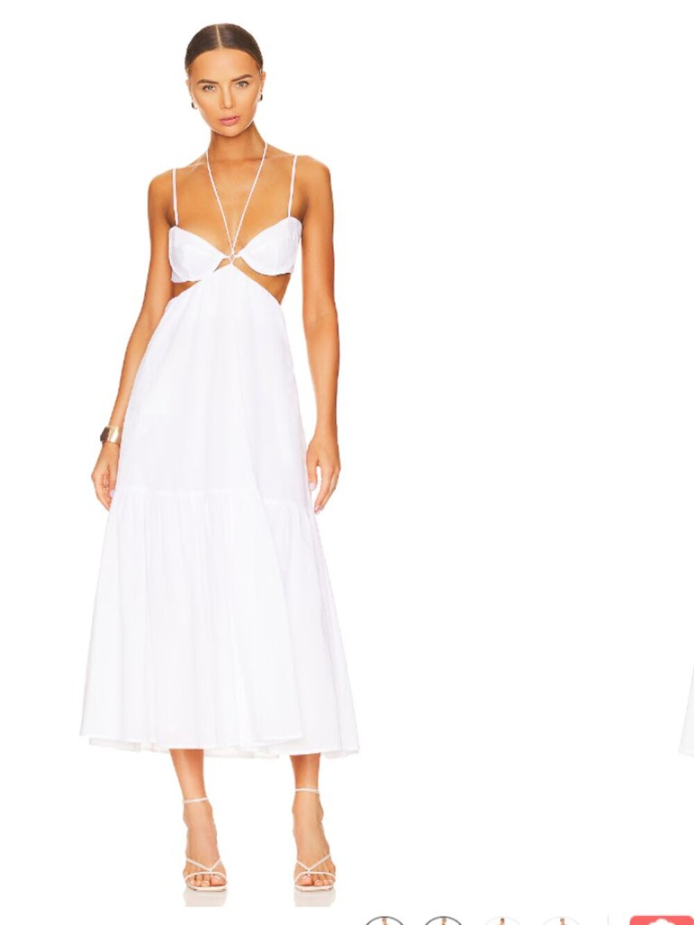 Bardot Willow Midi Dress in Orchid White